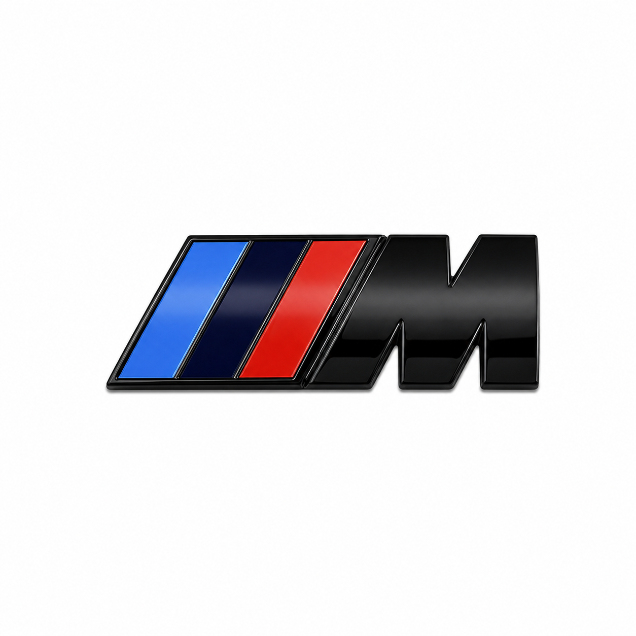 Emblema BMW M lateral preto piano