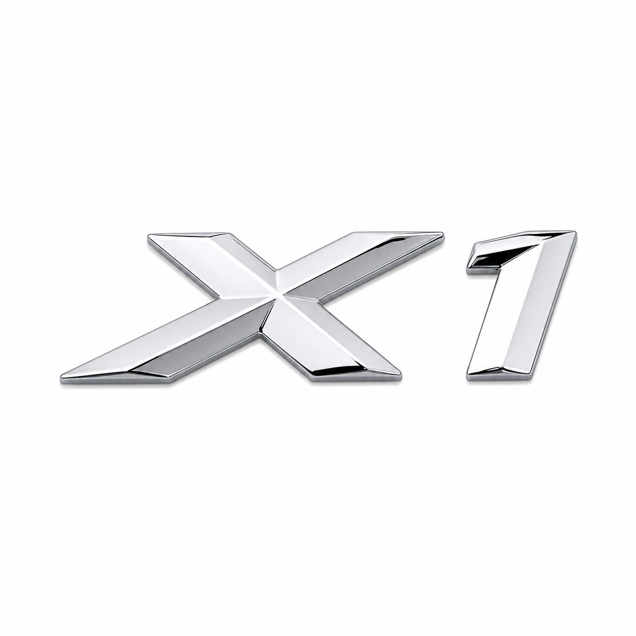 Emblema BMW X1 cromado para mala traseira