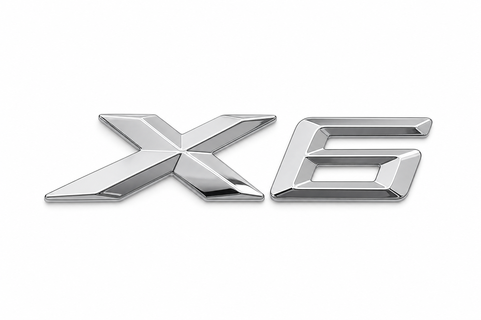 Emblema BMW X6 prata para mala traseira