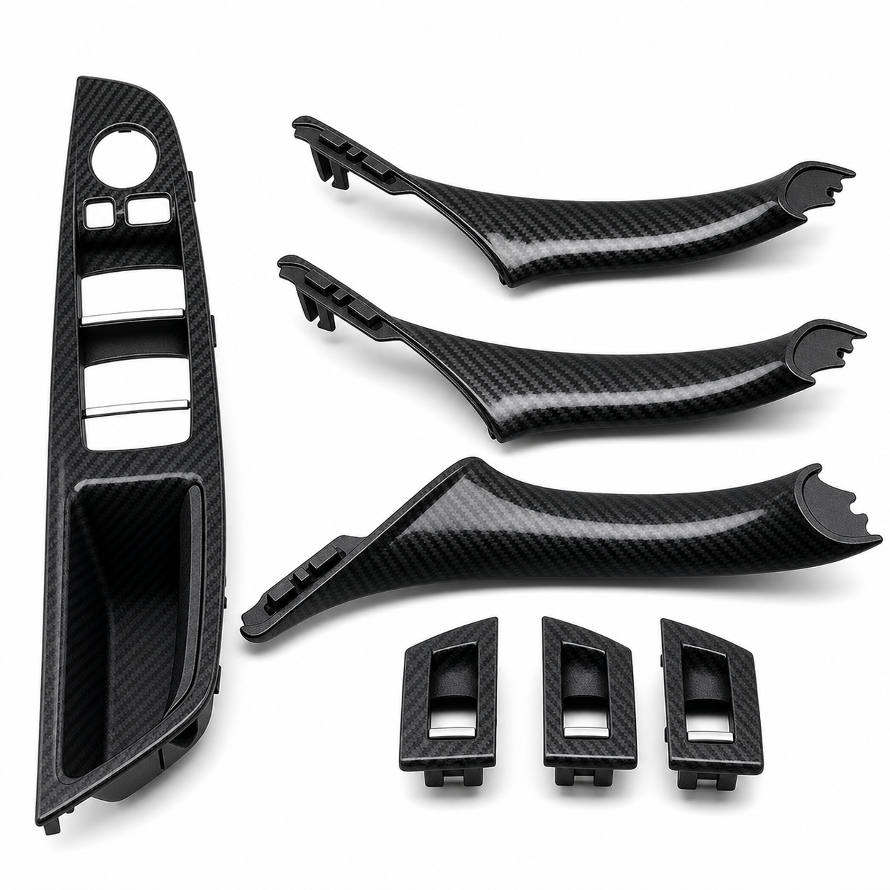 Puxadores de porta BMW F10 F11 F18 em carbono
