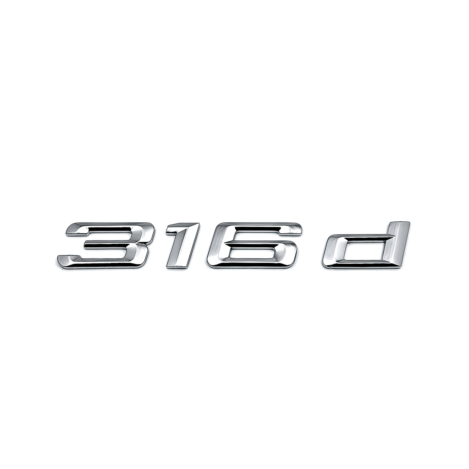 Emblema BMW 316d cromado para mala traseira