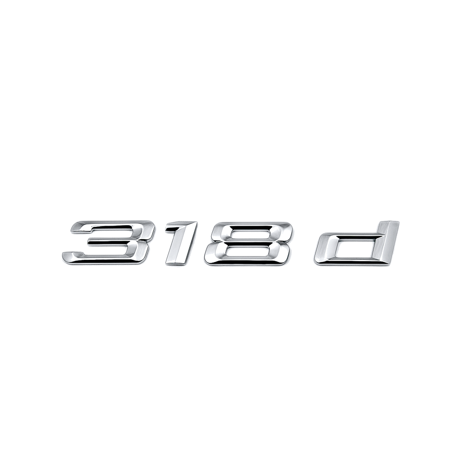 Emblema BMW 318d cromado para mala traseira