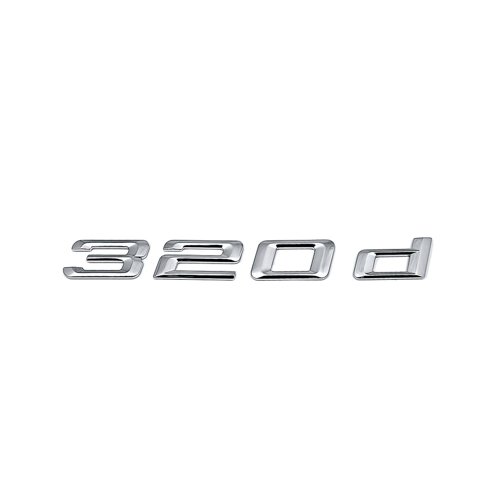 Emblema BMW 320d cromado para mala traseira