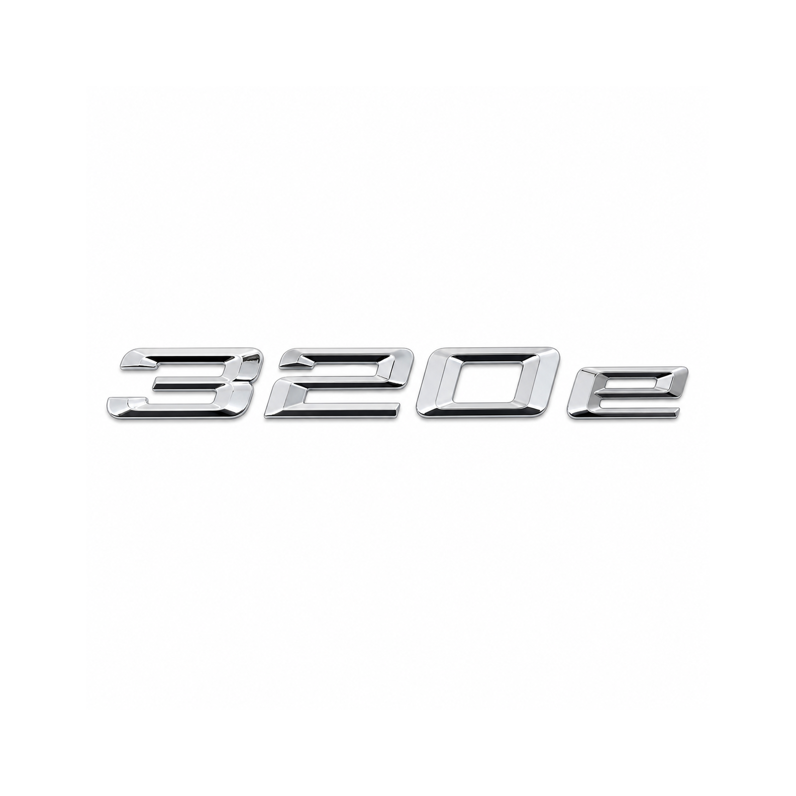 Emblema BMW 320e cromado para mala traseira