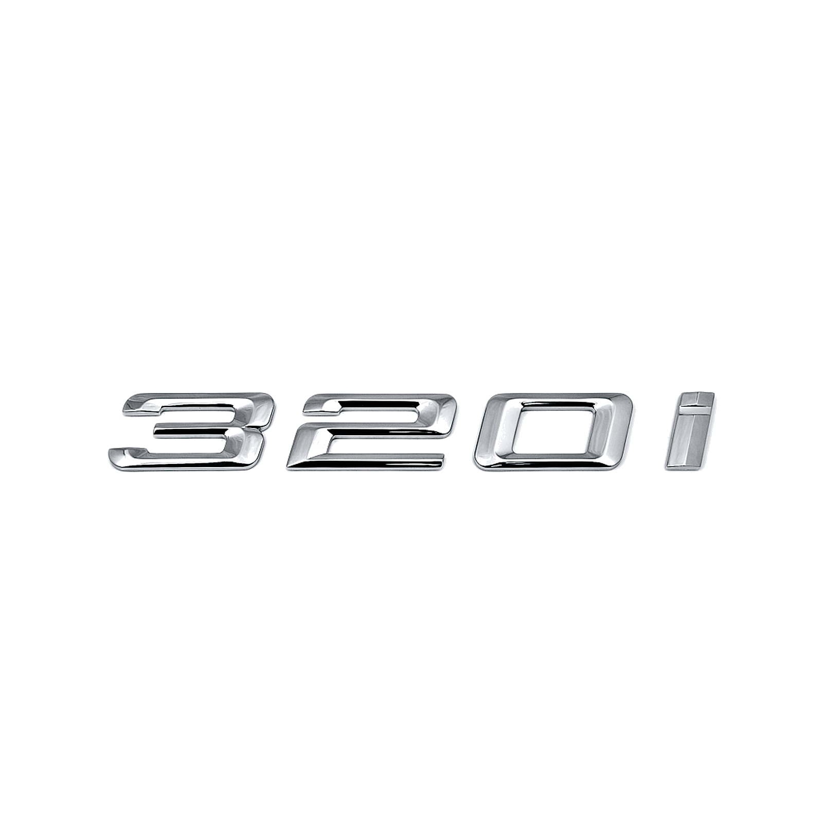 Emblema BMW 320i cromado para mala traseira