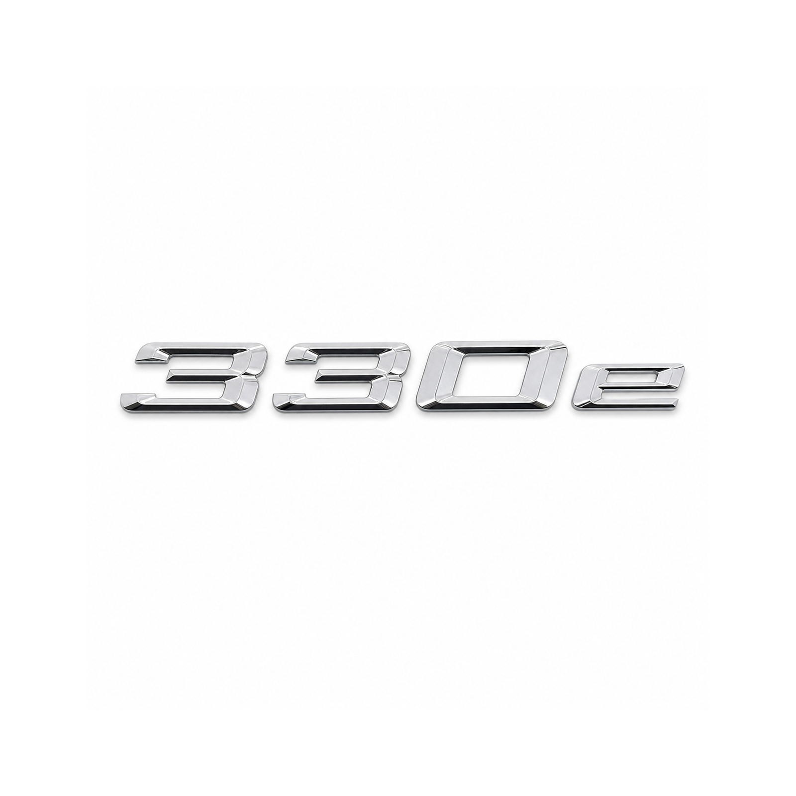 Emblema BMW 330e cromado para mala traseira