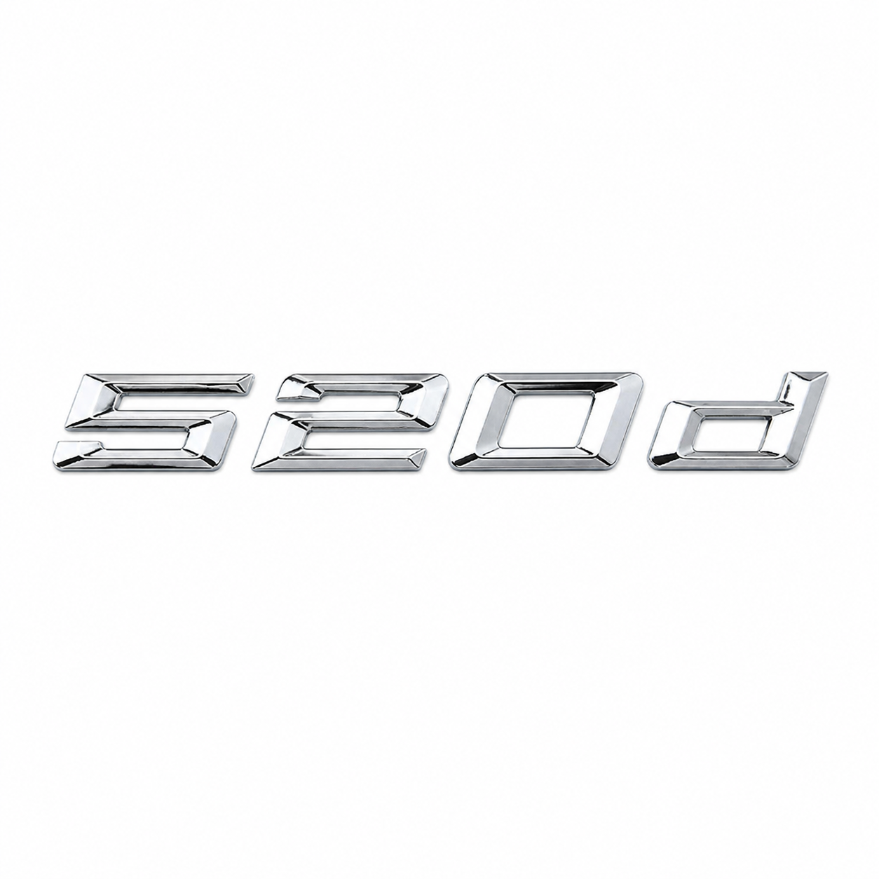Emblema BMW 520d cromado para mala traseira
