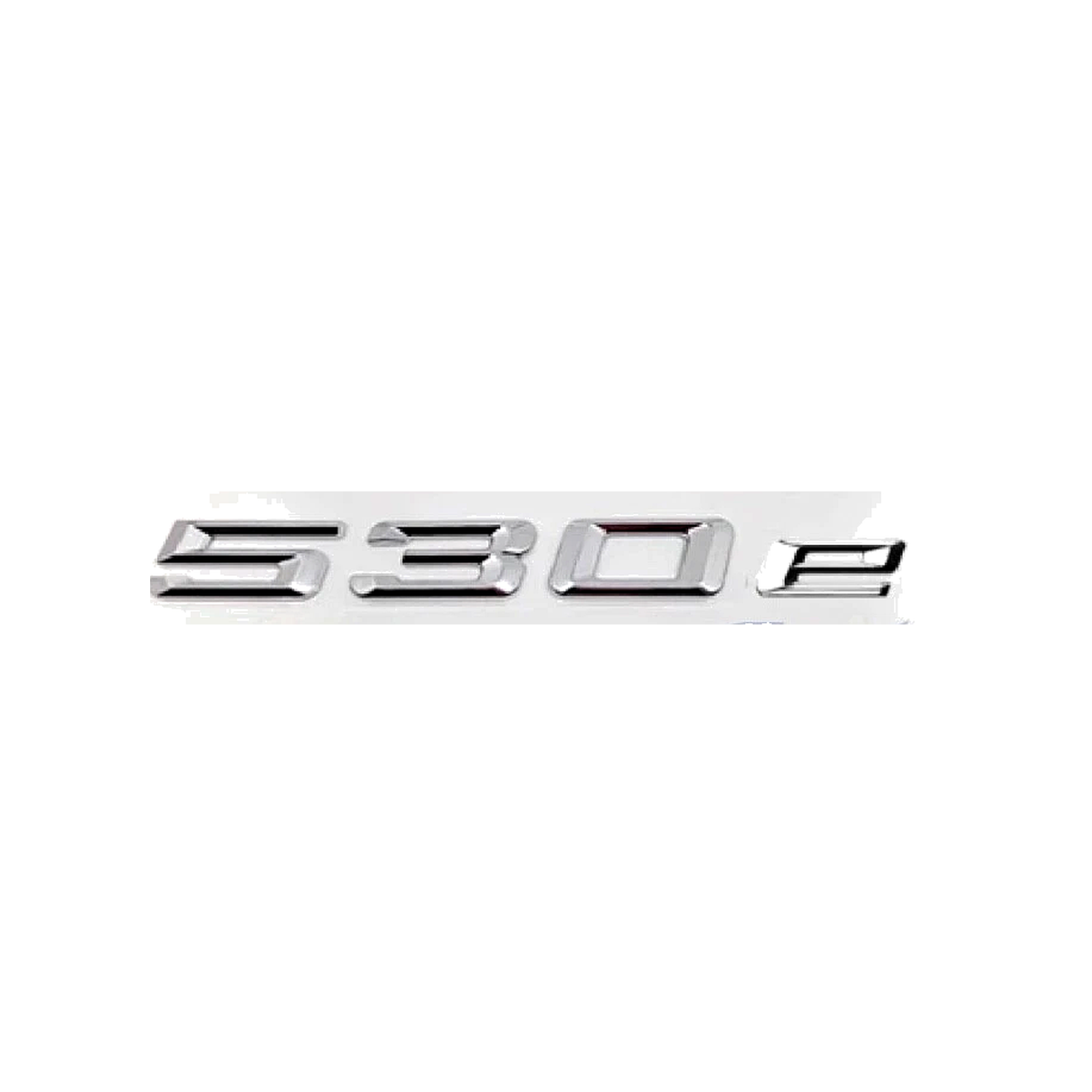 Emblema BMW 530e cromado para mala traseira