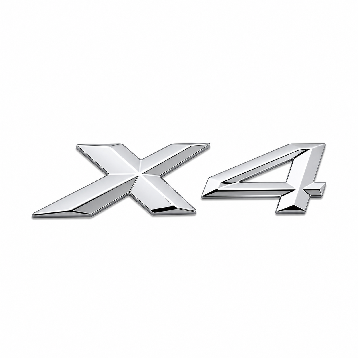 Emblema BMW X4 cromado para mala traseira
