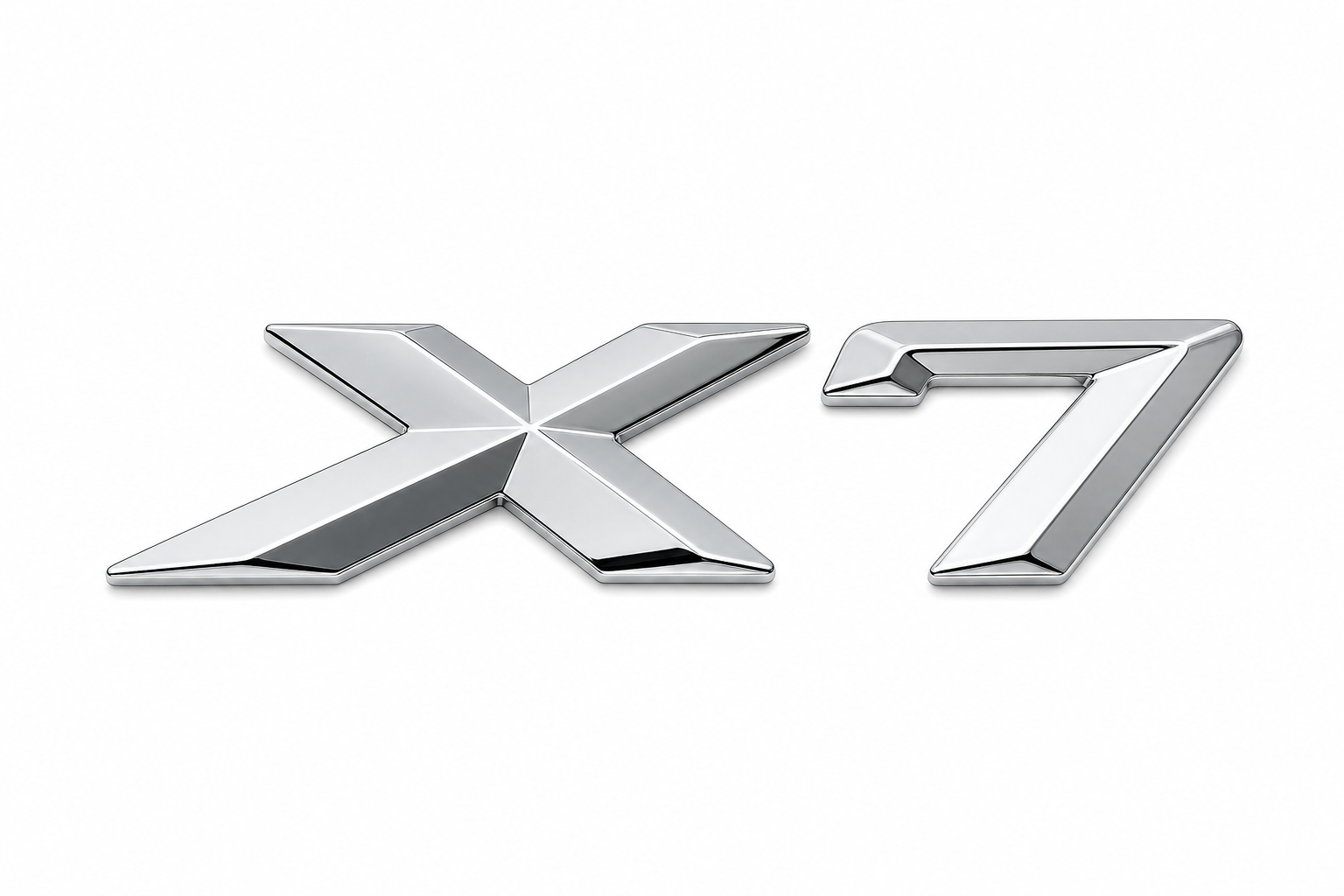 Emblema BMW X7 prata para mala traseira