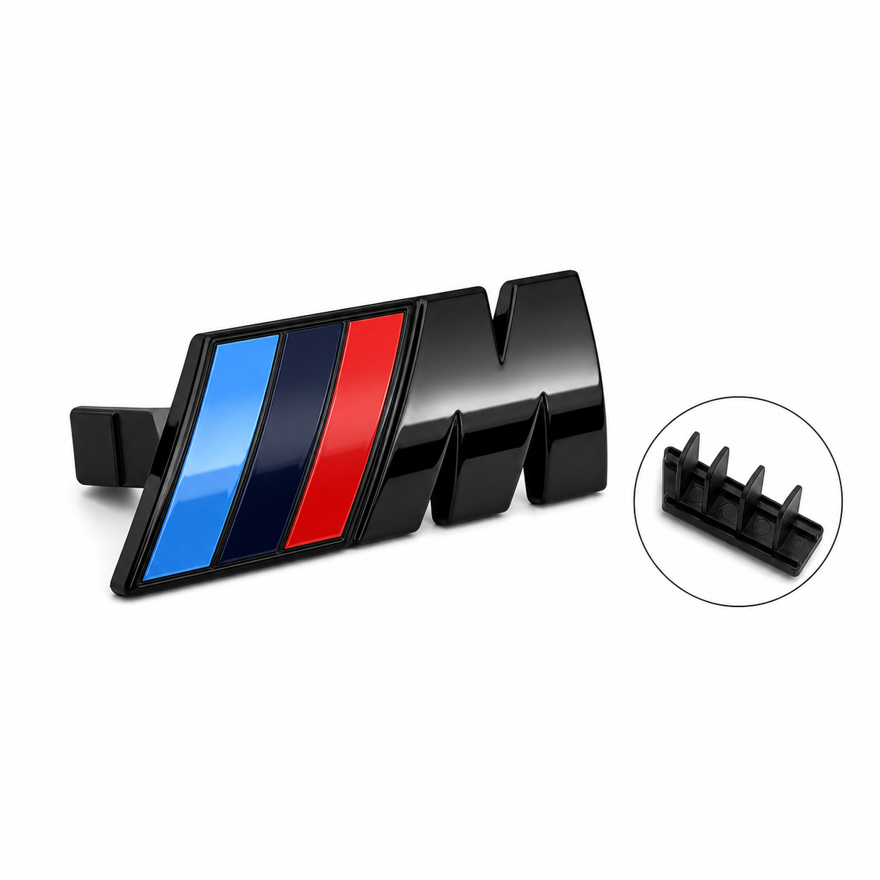 Emblema M BMW para grelha preto piano frontal